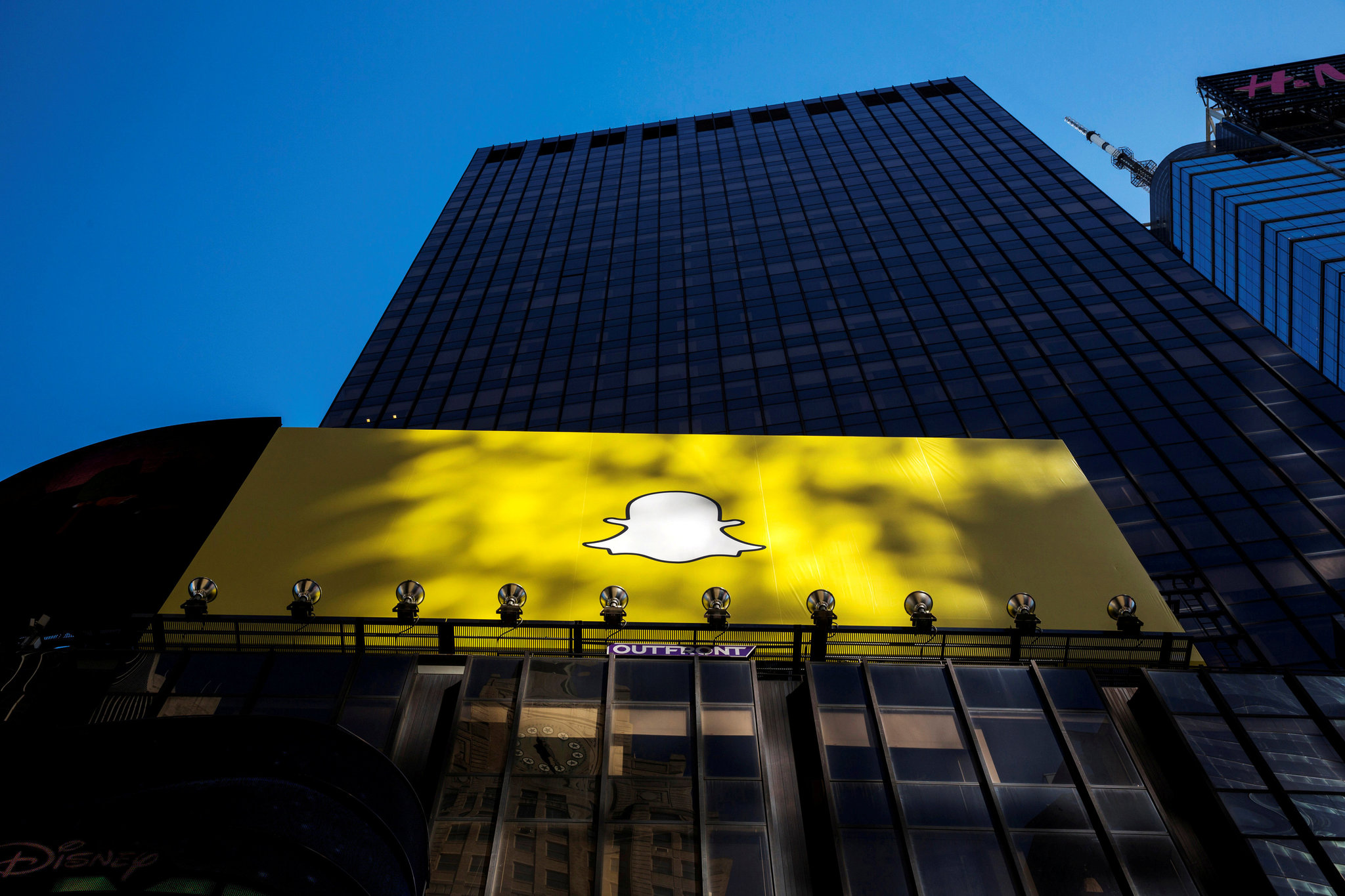 Snapchat billboard and logo